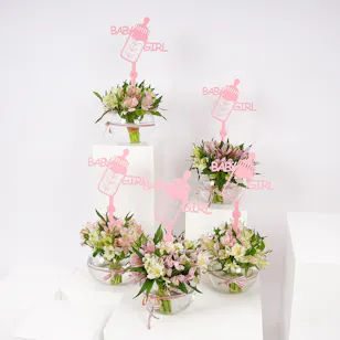 New Baby Girl Reception Vases | Delicate Alstroemeria