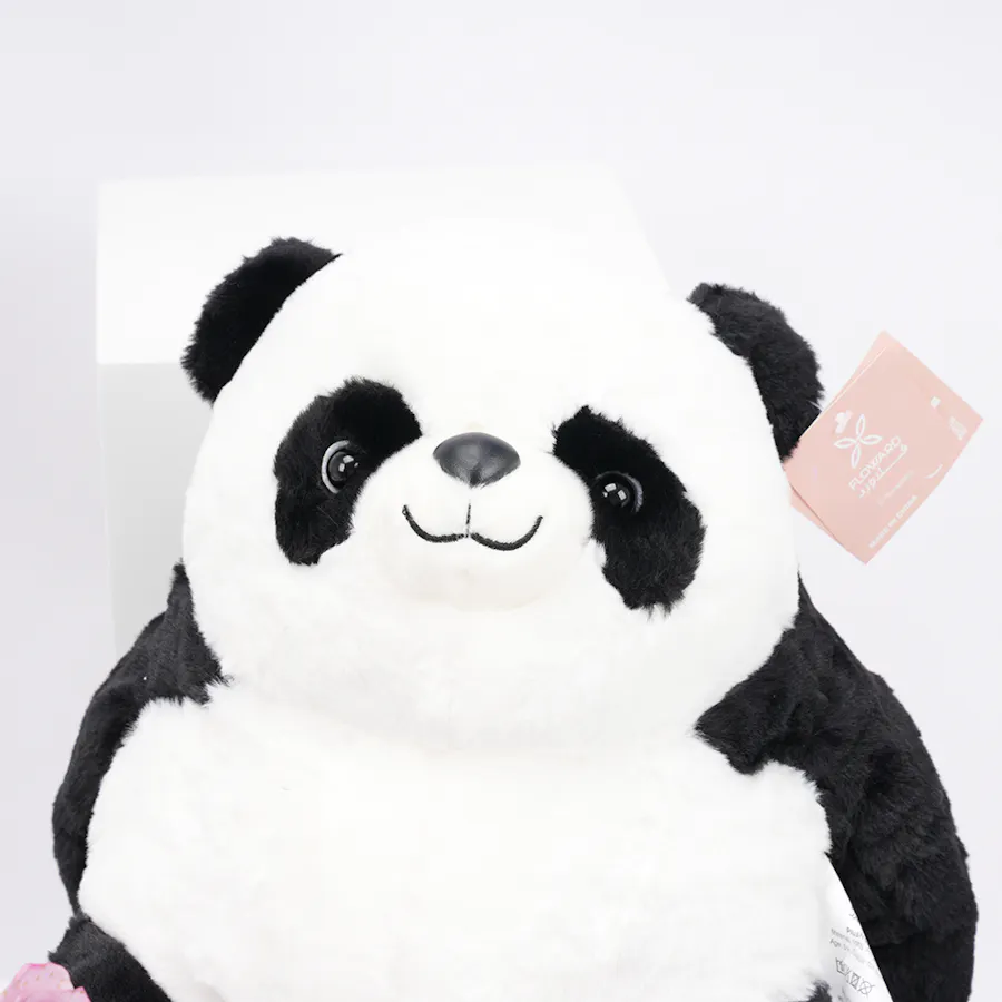 Floward Plush Panda with 20 Purple Roses Bouquet 4