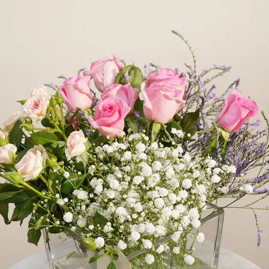 Floward Card 50 USD | Blush Bloom Flower Vase
