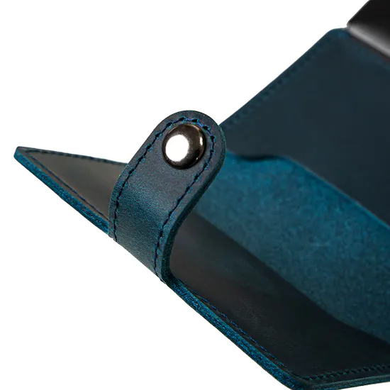ZUS genuine leather wallet -Blue