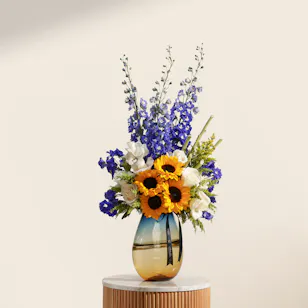 Golden Morning Rays Flower Vase