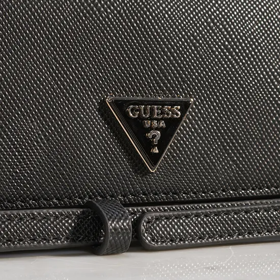 Guess Noelle II Xbody Flap Organizer Black Women's Crossbody Bag