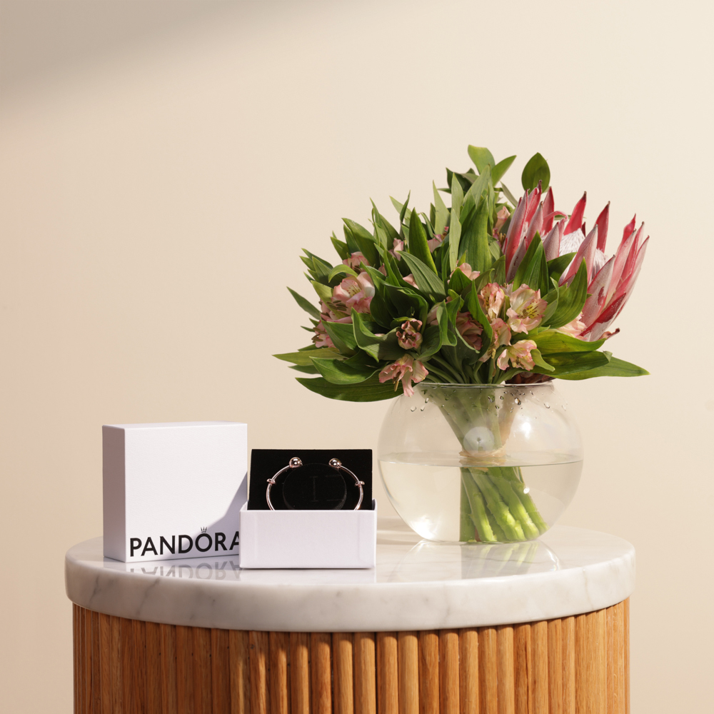 أسورة لحظات باندورا مفتوحة | مزهرية زهور