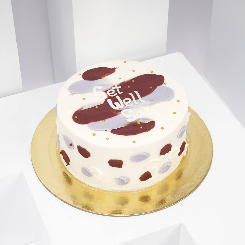 كيك تمنيات الشفاء العاجل من هلن بيكري