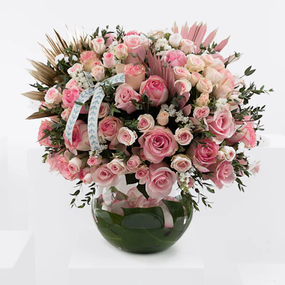 حلوى ورديه | مزهريه زجاج حلوى ورديه | مزهريه زجاج