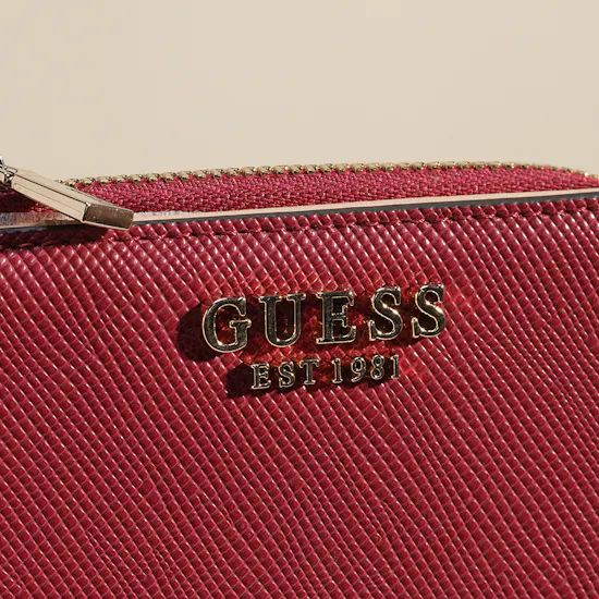 Guess Laurel II Slg Women Red Small Zip-Around Wallet