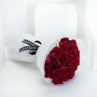 25 Rose-Red White Wrapping
