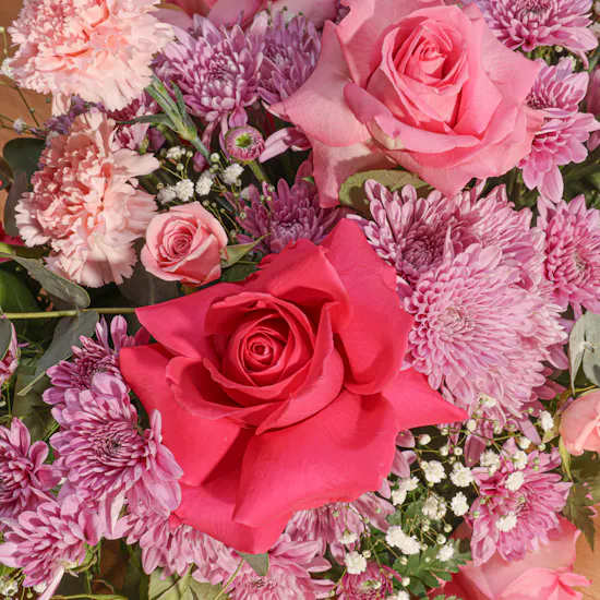 Rosy Petal Harmony Centerpiece