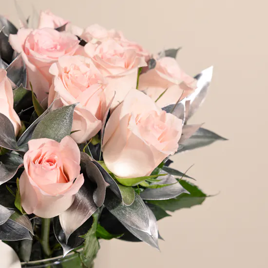 Light Pink Roses Vase
