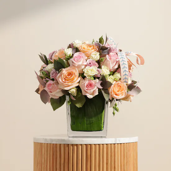 Elegant Square Flowers Vase