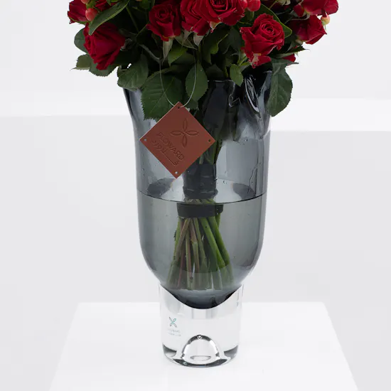 Raspberry Flowers | Glass Vase