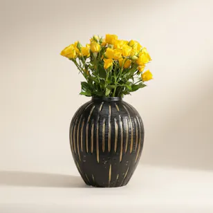 Golden Baby Rose Vase