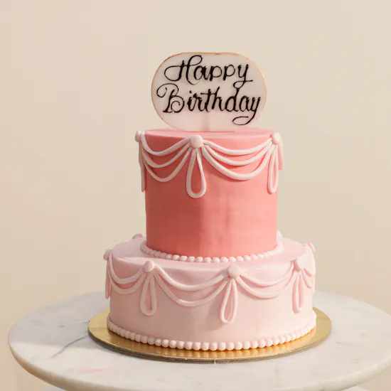 Madeleine Pink Happy Birthday Cake