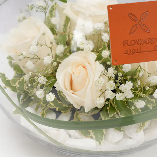White Garden | Glass vase