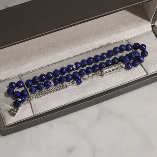 Zayan Lapis Lazuli with Silver Rosary