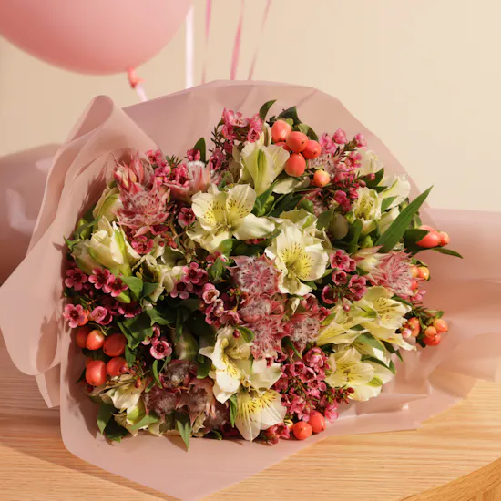 Helen's Bakery Baby Girl Cupcake | Festive Flowers Bouquet