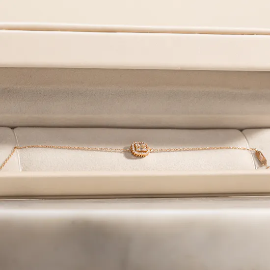 Siran by Iram Diamond Square Rose Gold Bracelet