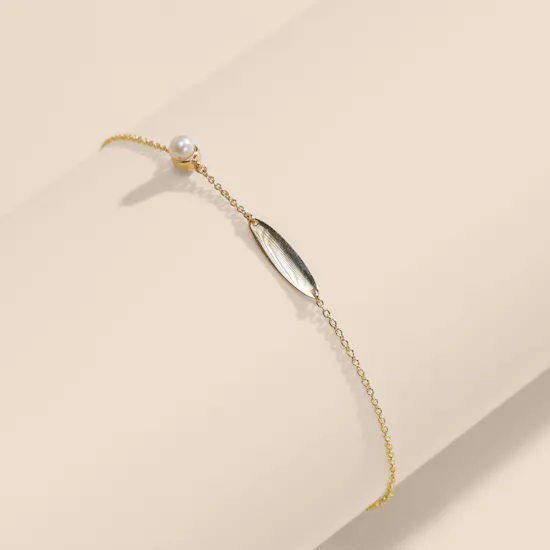 Damas Ara Pearl June Birthstone Gold Kid's Bracelet