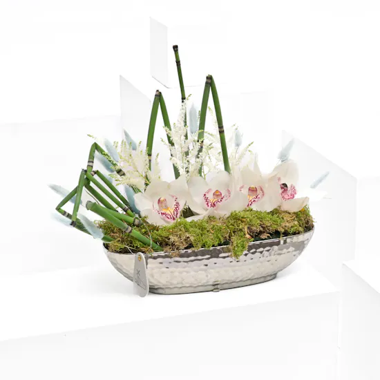 Elegant Flowers | Silver Tray