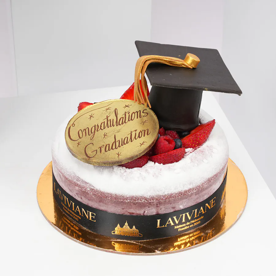 Laviviane Red Velvet Graduation Cake | Blooming Floral 3