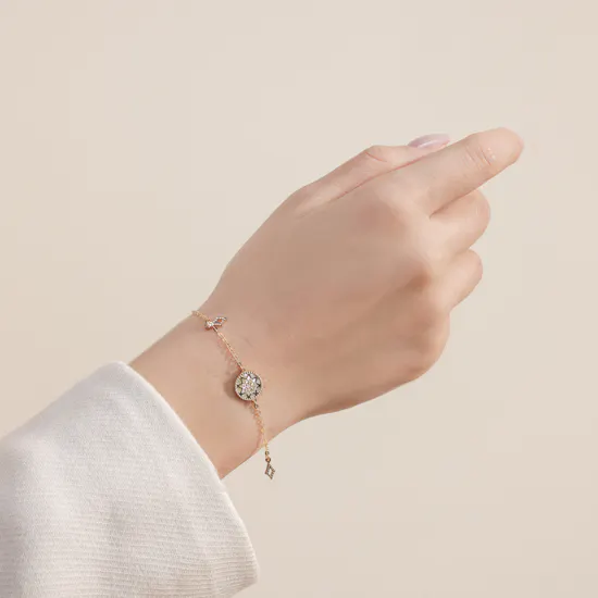 Damas Amelia Madinah Gold with Light Blue Bracelet