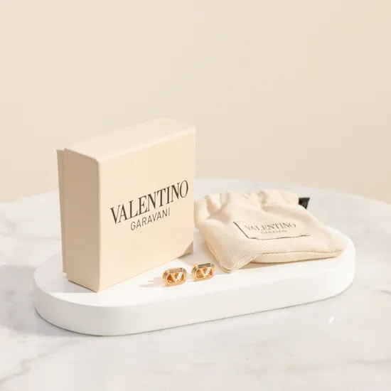 Valentino Garavani Ovalette Vlogo Earrings
