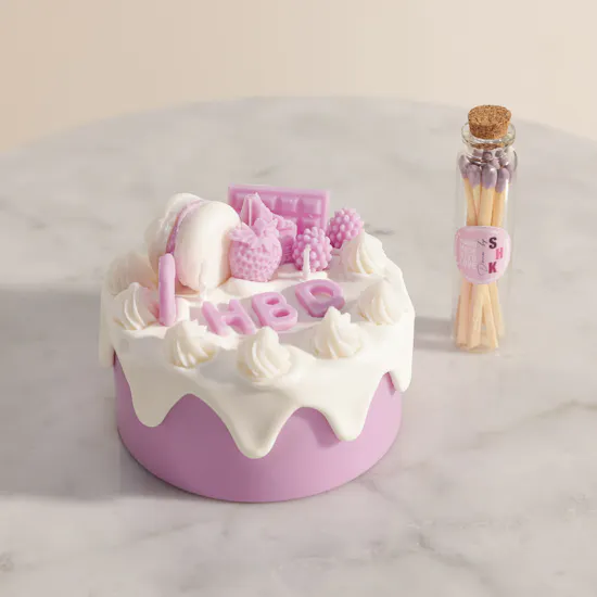 Done By SHK Purple Birthday Cake Candle