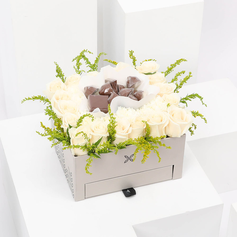 صندوق ورد جوري | درج شوكولاتة