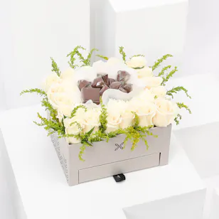 White Rose Box | Chocolates Drawer