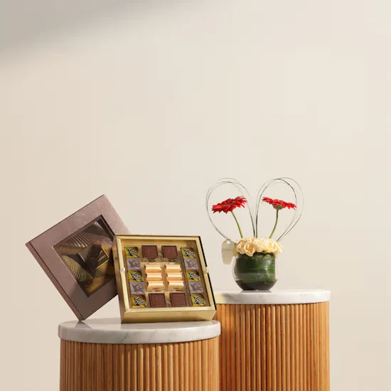 Bostani Thank You Chocolates Box | Serene Flower Vase