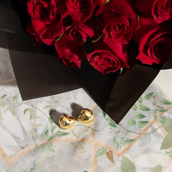 Hrh Angelo Women's Earrings | Emma Liana Scarf and Flowers
