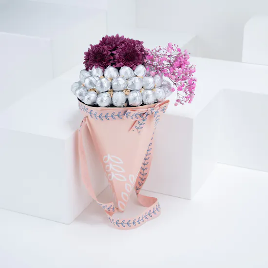 Caramel Chocolates | Pink Flowers