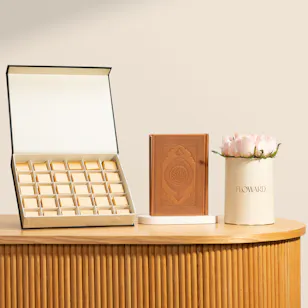 Tip of The Day Brown Holy Quran | Floward Chocolates and Joyful Flowers