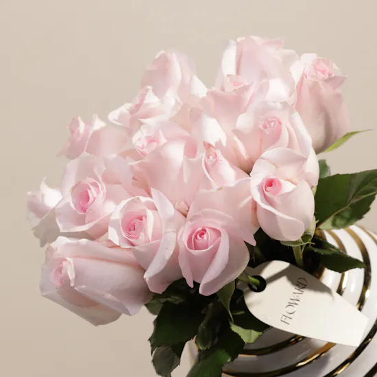 Golden Elegance Flower Vase