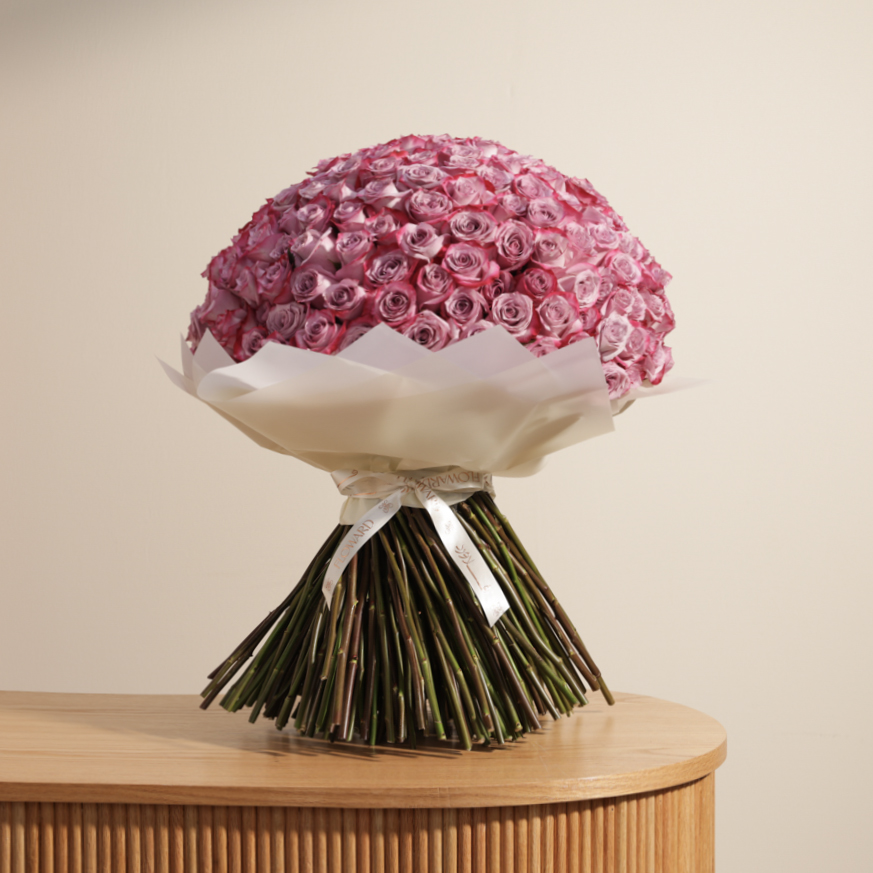 Royal Purple Roses Bouquet | 250 Flower