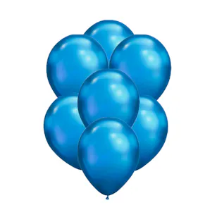 Blue Chrome Balloon Set | 10 Balloons