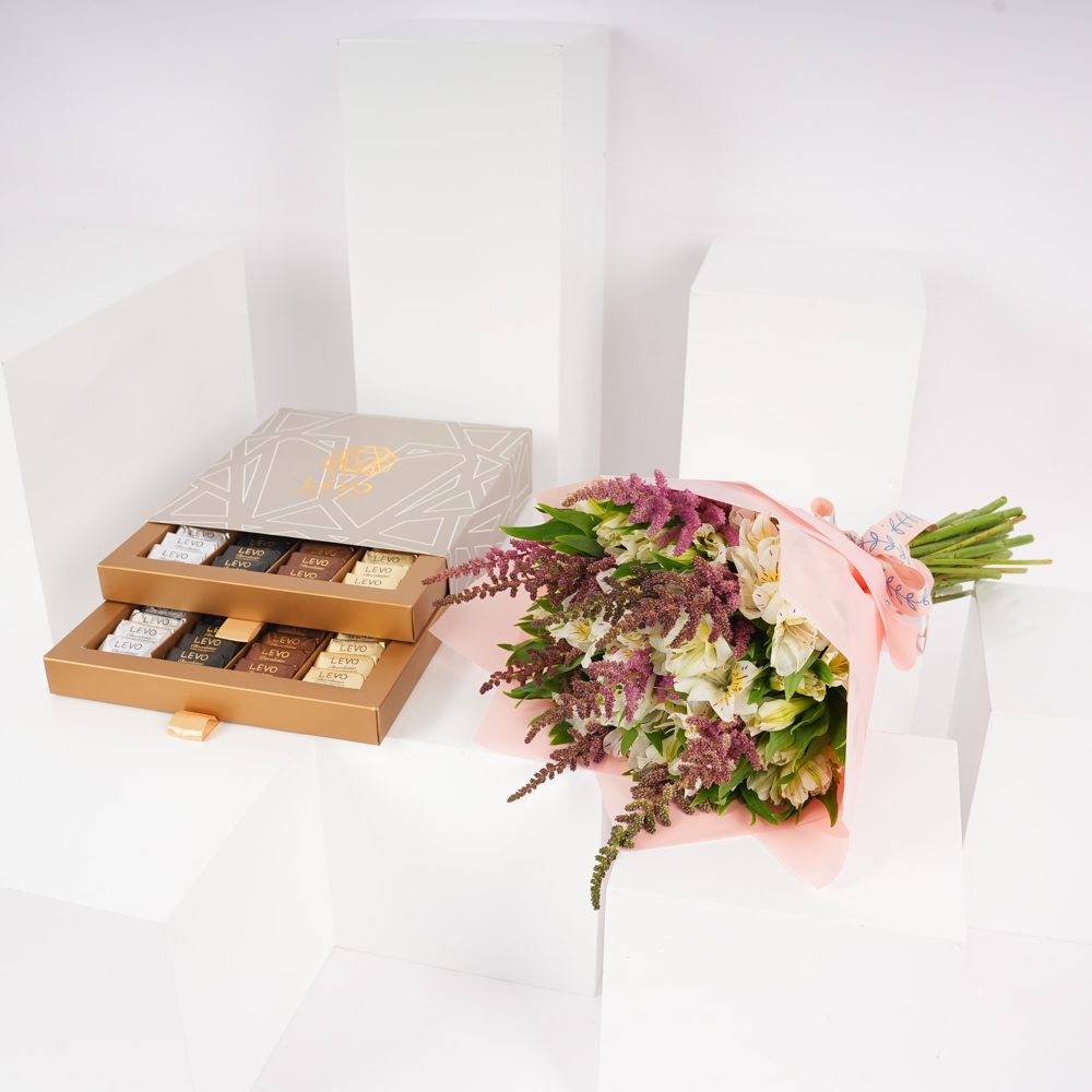 صندوق الشوكولاتة المغلفة من ليفو | باقة النعومة 