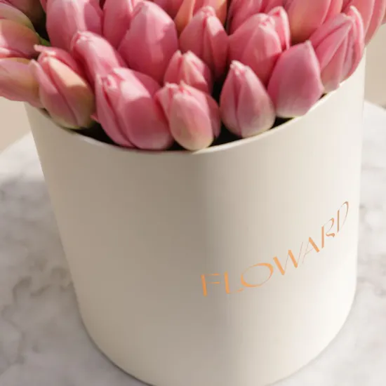 Melody Pink Tulip Box | 45 Flowers