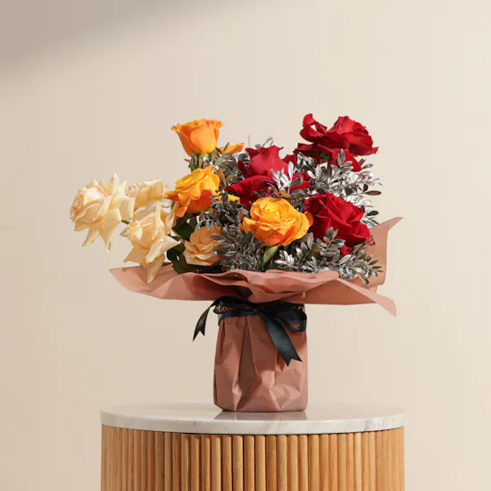 Gilded Garden Roses Bouquet