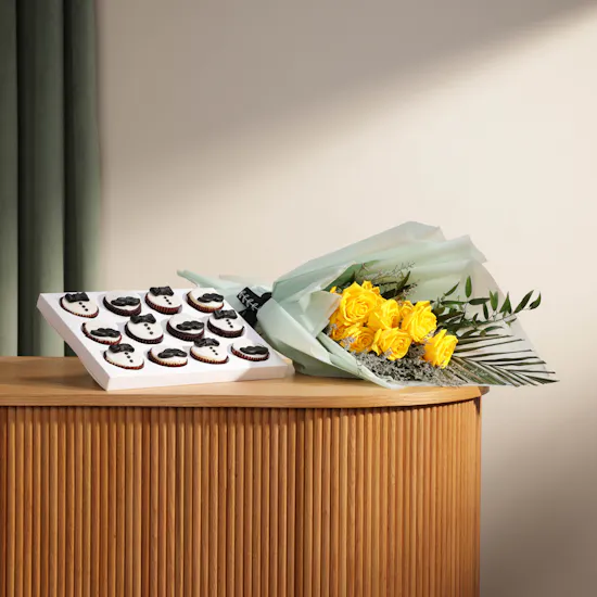 NJD Dad Chocolate Cupcakes | Yellow Blooms