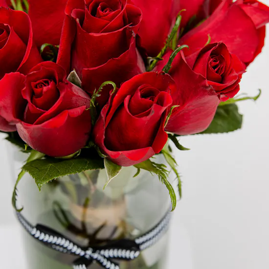 White & Red Roses Vases