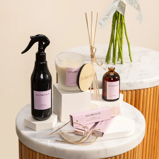 Splendour Amber Home Fragrance Set | Blissful Baby Rose Bouquet