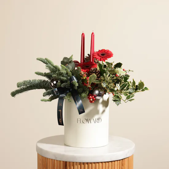 Ruby Season Charm Candle and Flower Box