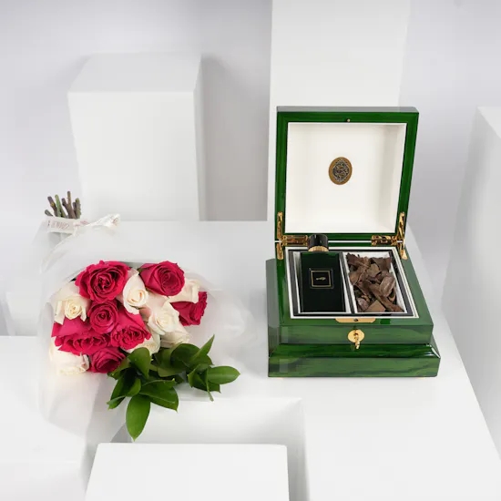 Saad Bashammakh Green Box | Fuchsia Rose