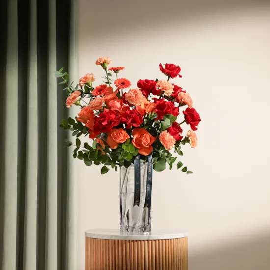 Velvet Ember Flower Vase