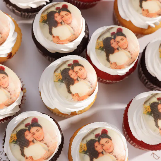 December Cake Personalized Photo Cup Cake