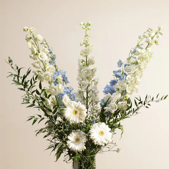 Pure White Serenity Flowers Vase