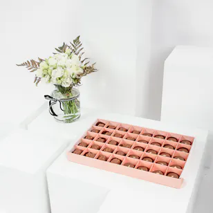 Floward Medium Mixed Chocolate Box | Delicate Blooms Vase