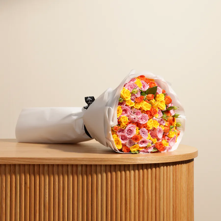 Rainbow Bouquet | White Wrap 1