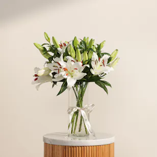 Forever White Lily Love Vase Forever White Lily Love Vase